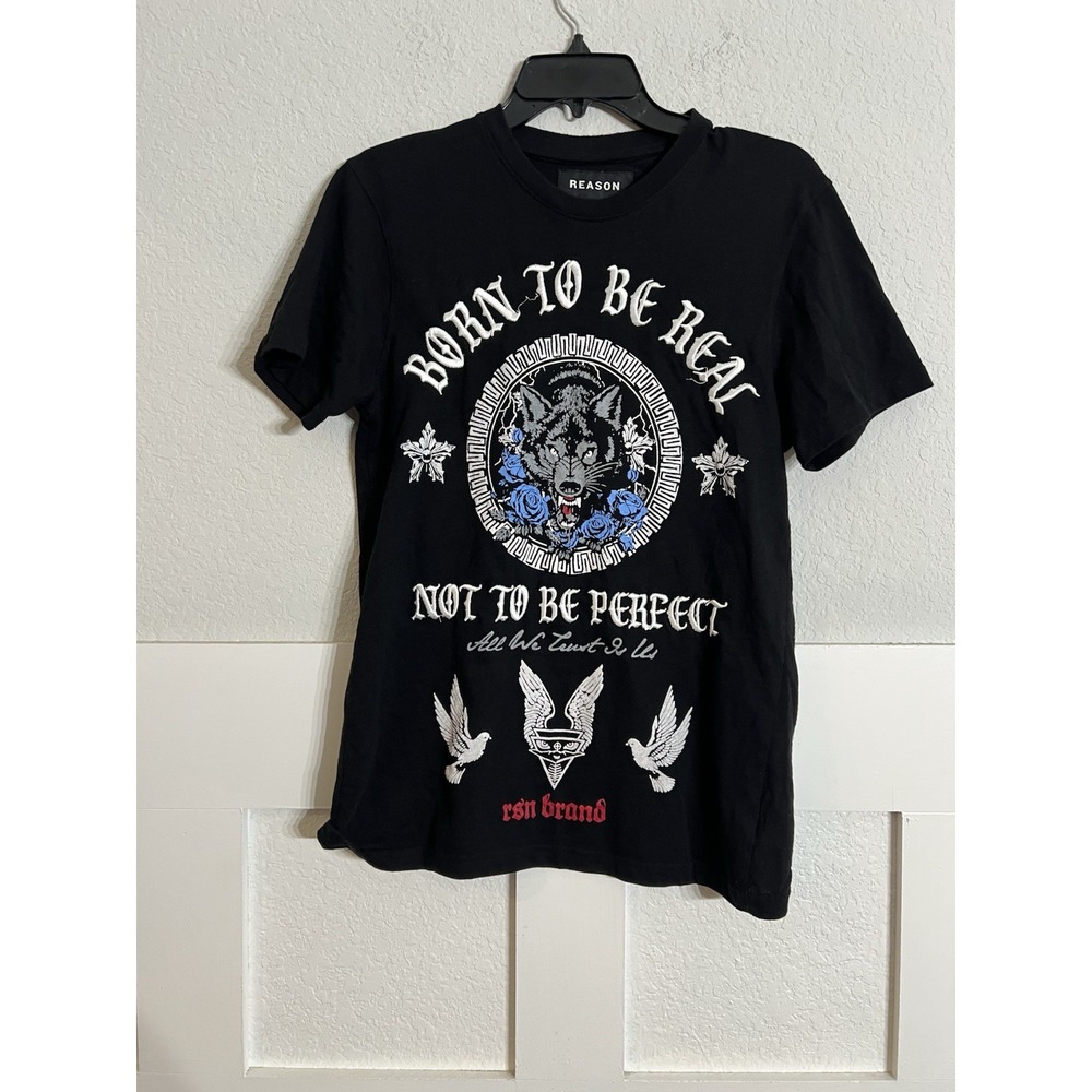 Trust No.1 TShirt Mens  Reason Brand Short Sleeve Black Tee Size S Born To Be